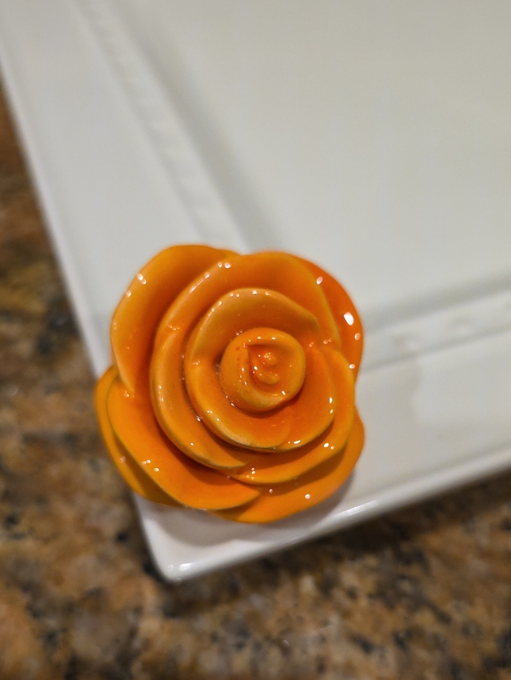 Nora Fleming Retired A131 Orange Ranunculus Flower Charm